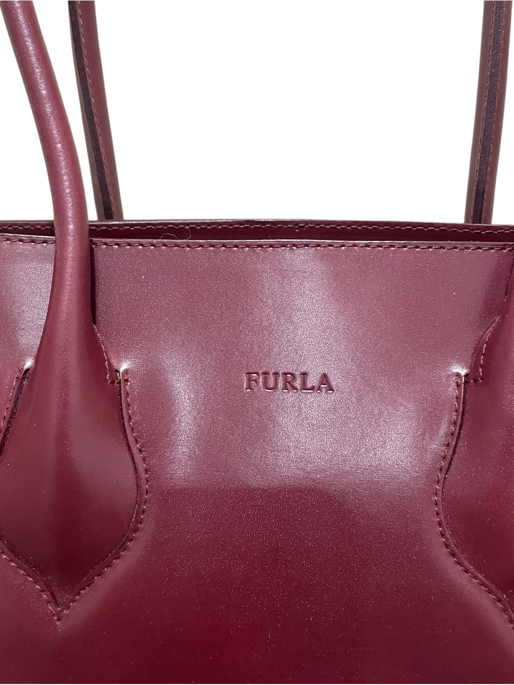 Furla Burgundy Mini Tote Bag - Picture 3 of 11